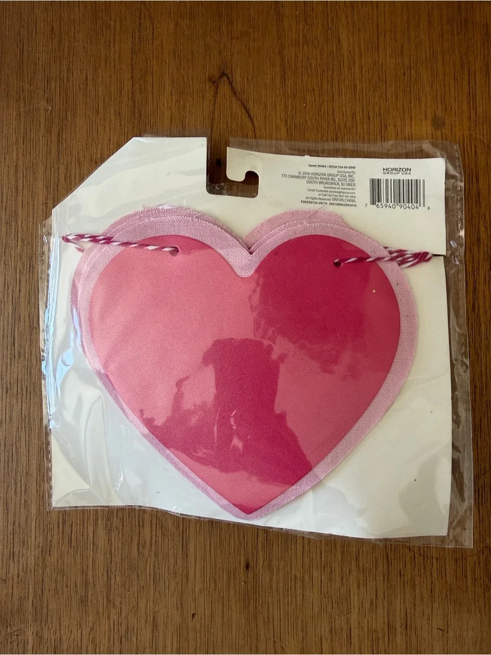 Target Pink Layered Heart Garland with Twine
